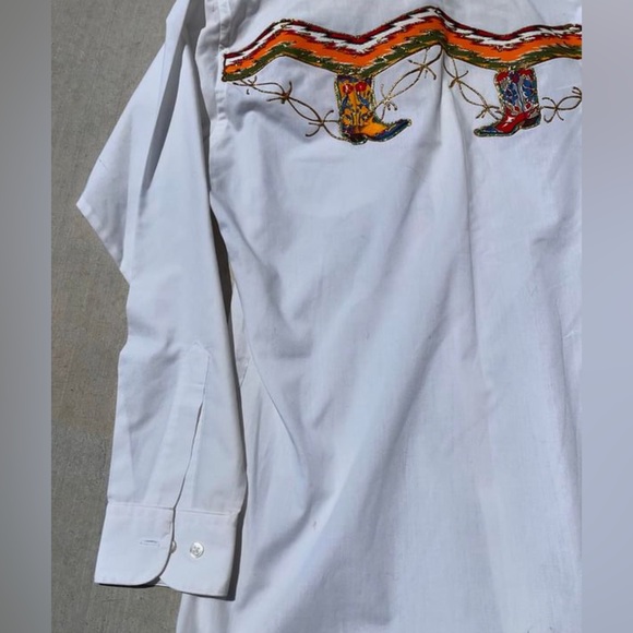 Wayne Scott Funky Western Button-Up- Size Small 14- 14 1/2 - Picture 5 of 7